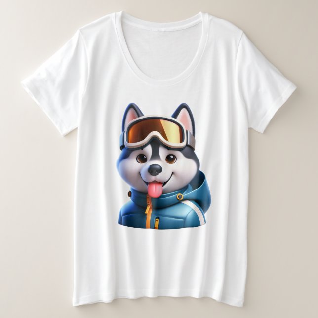 Camiseta Le Super Husky Aventurier (Frente do Design)