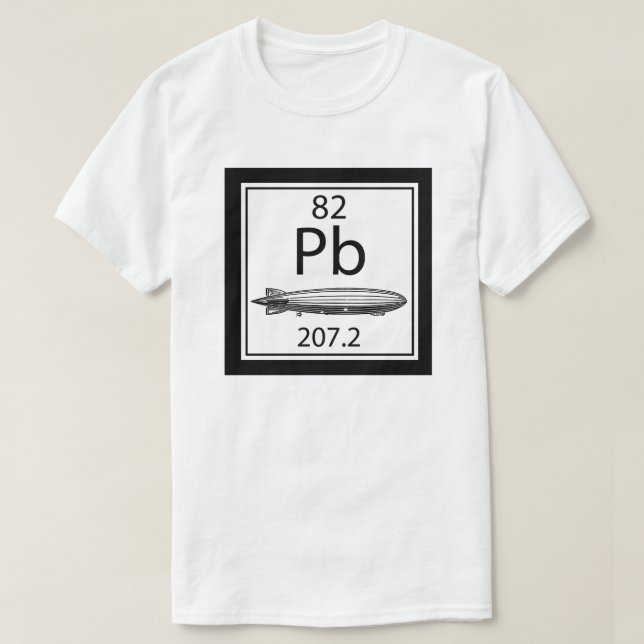 Camiseta Lead Zeppelin Periodic Table Atomic Number Led (Frente do Design)