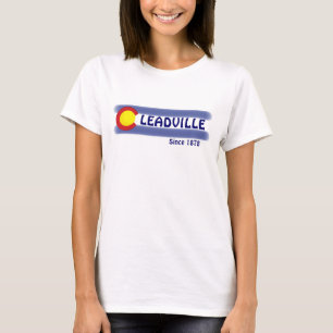 Camiseta Leadville Colorado, bandeira local, senhoras tee