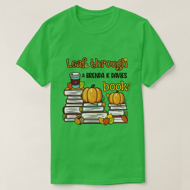 Camiseta Leaf Através De Um Livro De Brenda K Davies (Frente do Design)