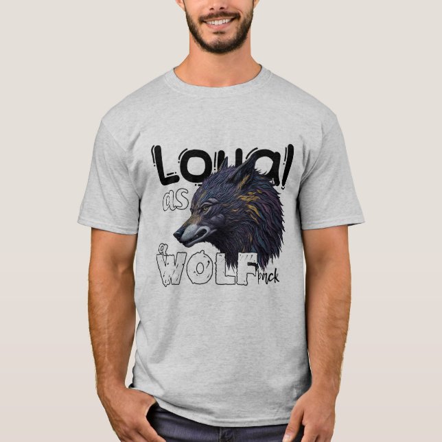 Camiseta Leal como mochila de lobo (Frente)