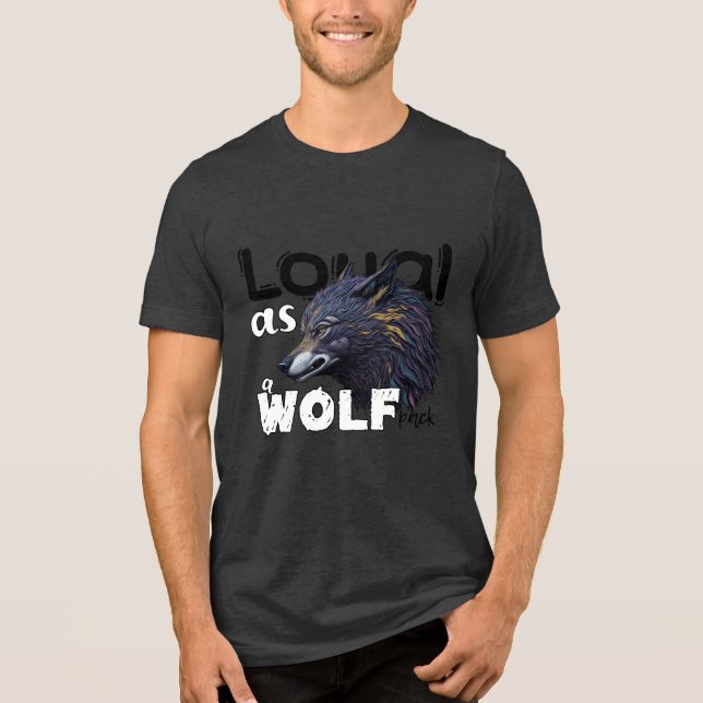Camiseta Leal como mochila de lobo (Frente)