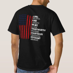 Camiseta Leal e útil, amável e corajoso, confiável