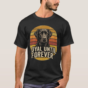 Camiseta Leal Para Sempre Labrador Preto Vintage Cão Amor