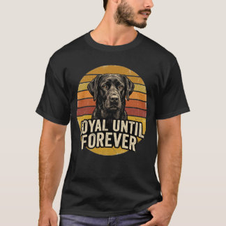 Camiseta Leal Para Sempre Labrador Preto Vintage Cão Amor