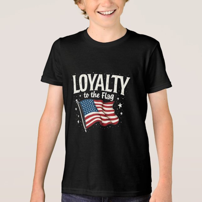 Camiseta Lealdade à bandeira dos EUA pelo Dia dos Veteranos (Frente)