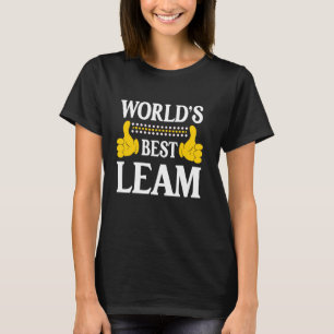 Camiseta Leam Personal Name Funny First Name World's Best L