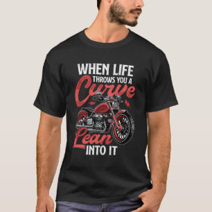 Camiseta Lean In Funny Biker Cota Motocicleta R