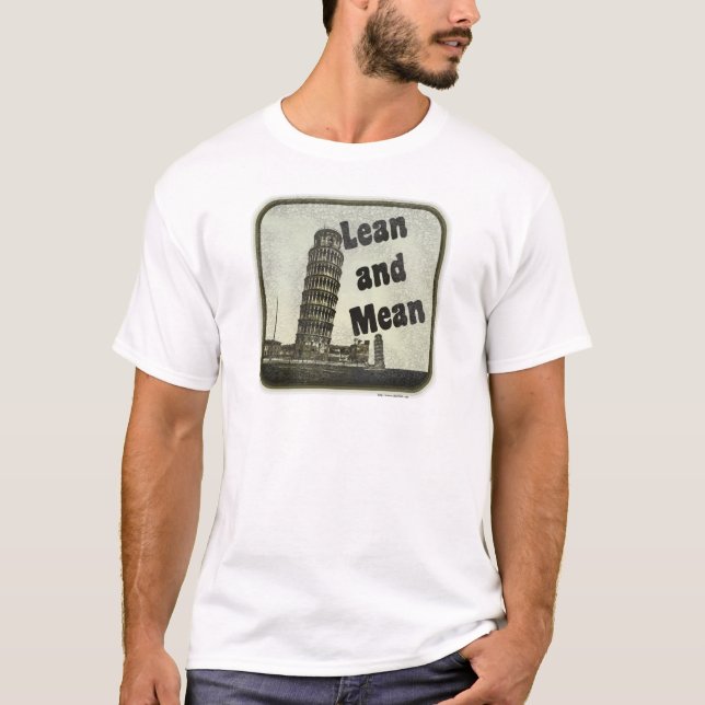 Camiseta Lean Means Lean Torre De Pisa Slogan (Frente)
