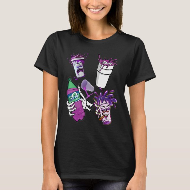 Camiseta Lean  Purple Drank Dirty Double cup Lean Line Smok (Frente)