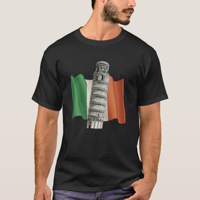Camiseta Leaning Tower of Pisa Italy Tuscany Italian landma (Frente)