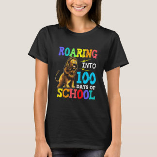 Camiseta Leão Andando Para 100 Dias De Escola