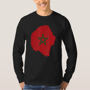 Camiseta Leão Atlas de Bandeira do Marrocos
