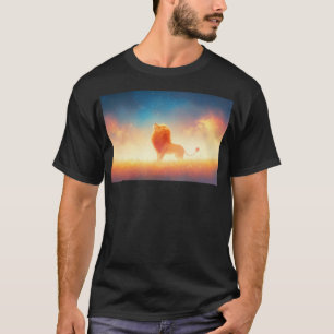 Camiseta Leão Banhado no Abraço do Pôr do Sol