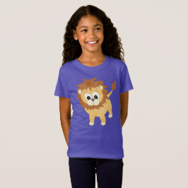 Camiseta Leão bonito Cub do bebê