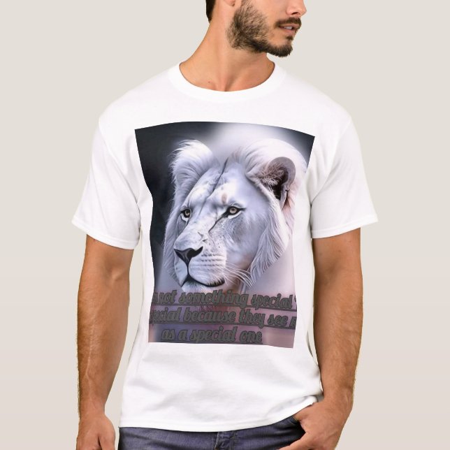 Camiseta leão branco (Frente)
