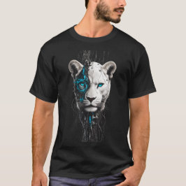 Camiseta Leão Branco Olhos Azuis | Gráfico de Leão