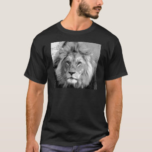 Camiseta Leão branco preto
