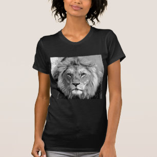 Camiseta Leão branco preto
