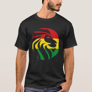 Camiseta Leão Cabeça Rastafari Jamaica Lembrança Rasta Raíz