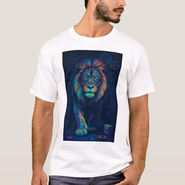 Camiseta Leão colorido  (Frente)