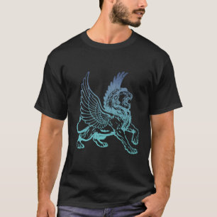 Camiseta Leão com Águia Wings Fantasia Criatura Mágica Myth