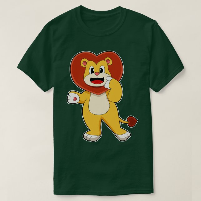 Camiseta Leão com Coração (Frente do Design)