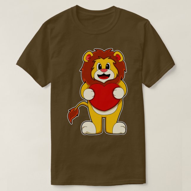 Camiseta Leão com Coração 2 (Frente do Design)