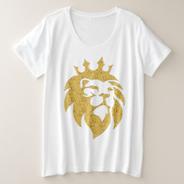Camiseta Leão Com Coroa - Estilo Dourado 1