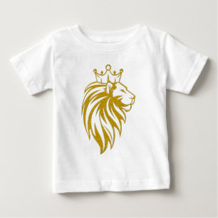 Camiseta Leão com Coroa - Estilo Dourado 2