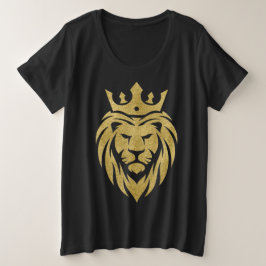 Camiseta Leão com Coroa - Estilo Dourado 3