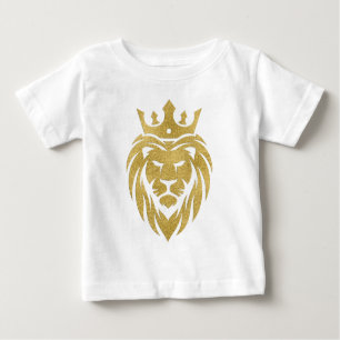 Camiseta Leão com Coroa - Estilo Dourado 3
