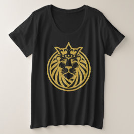 Camiseta Leão com Coroa - Estilo Dourado 4
