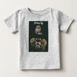 Camiseta "Leão com Cub Dream Big Little One Baby T Shirt"