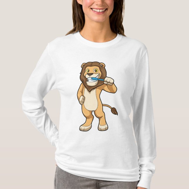 Camiseta Leão com escova de dentes (Frente)