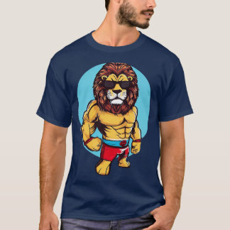 Camiseta Leão com estilo de Luta