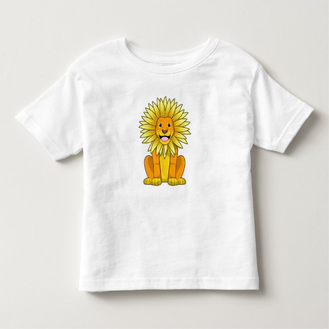 Camiseta Leão com Flor de Girassol (Frente)