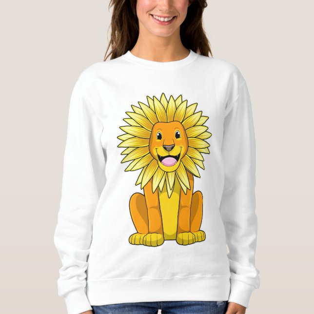 Camiseta Leão com Flor de Girassol (Frente)