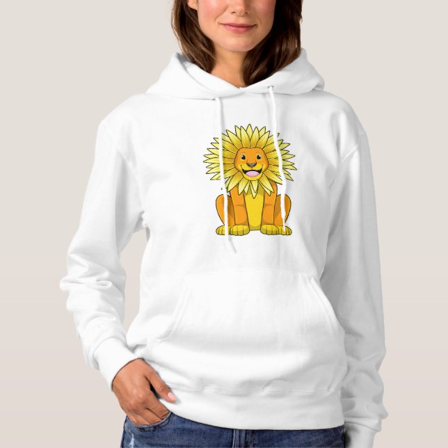 Camiseta Leão com Flor de Girassol (Frente)