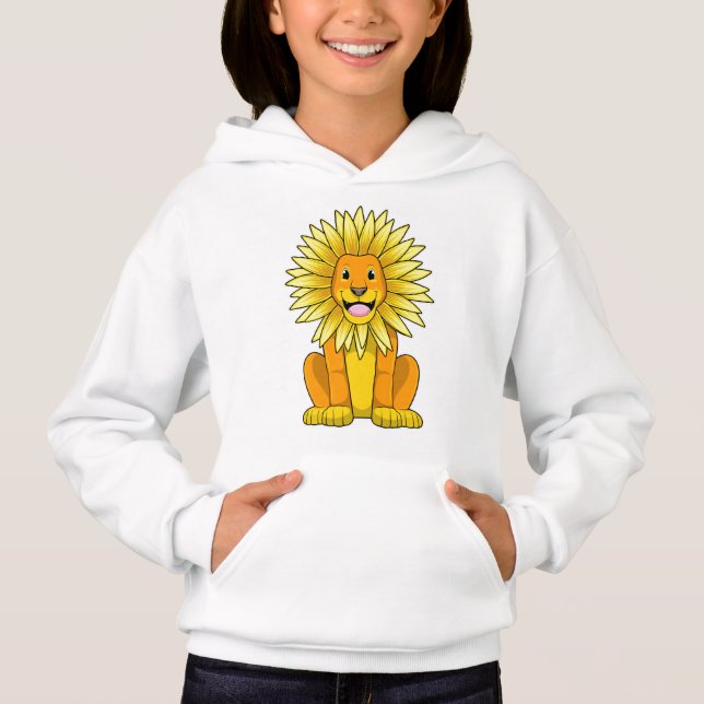 Camiseta Leão com Flor de Girassol (Frente)