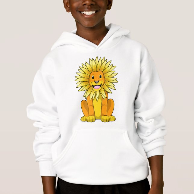 Camiseta Leão com Flor de Girassol (Frente)