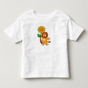 Camiseta Leão com girassol florescente