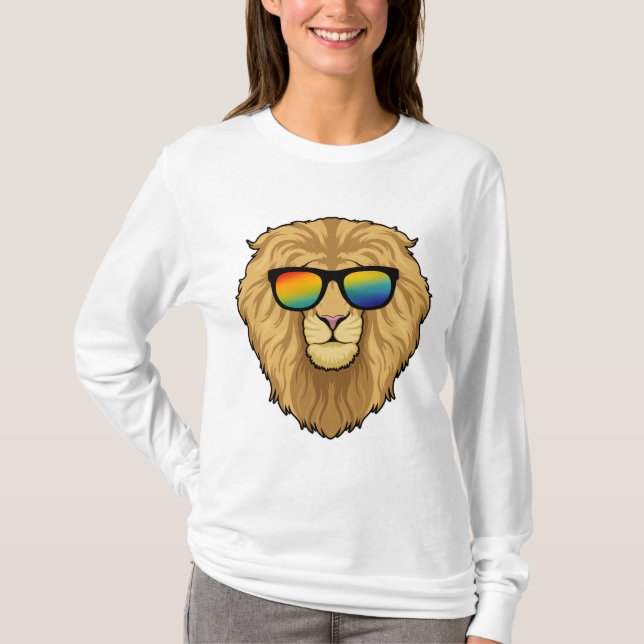 Camiseta Leão com óculos de sol (Frente)