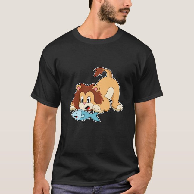 Camiseta Leão com Peixe (Frente)