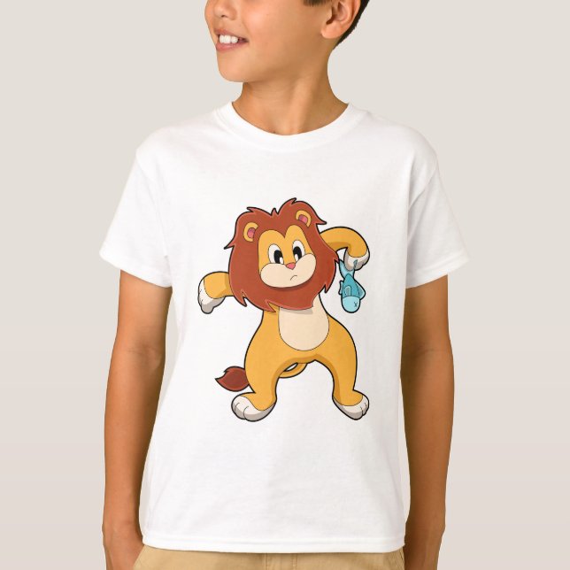 Camiseta Leão com Peixe (Frente)