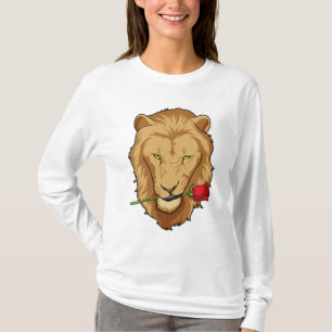 Camiseta Leão com Rosa