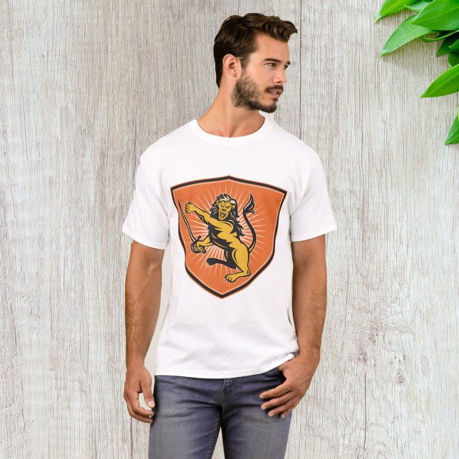 Camiseta Leão Com Uma Espada (Criador carregado)