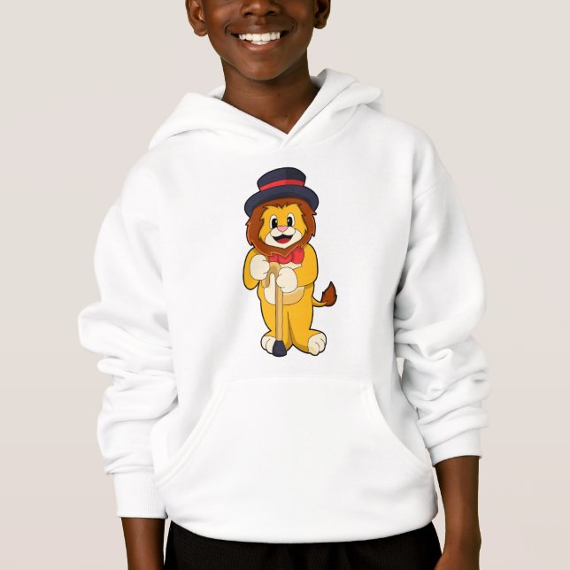 Camiseta Leão como cavalheiro com chapéu (Frente)
