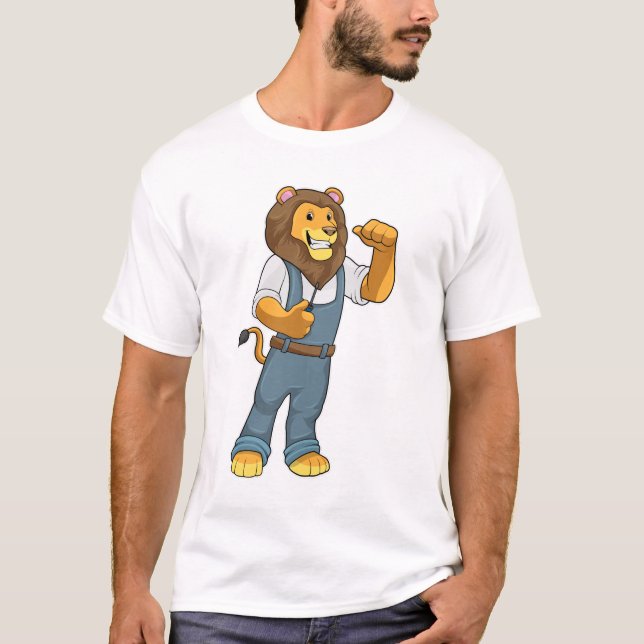 Camiseta Leão como chave de fenda Handyman (Frente)