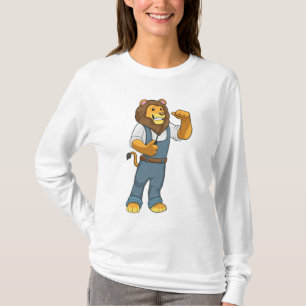 Camiseta Leão como chave de fenda Handyman